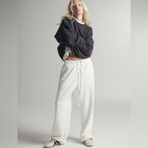 Elwood Core Straight Leg Sweatpant Vintage White Organic Cotton Sz S NWT